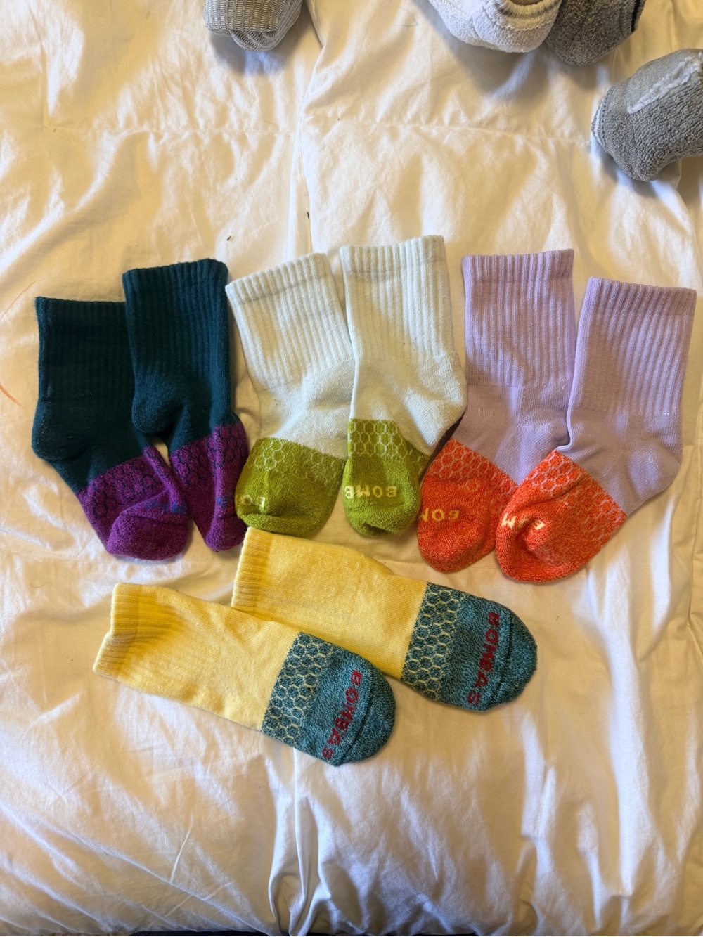 Bundle of 8 pairs of BOMBAS junior size socks lot - Picture 4 of 6